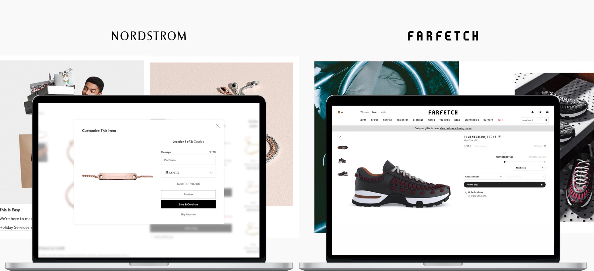 PlatformE personalization technology on Nordstrom and Farfetch