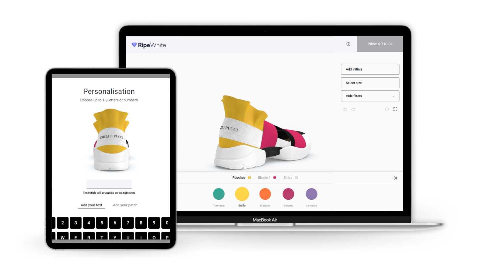 PlatformE RIPE White Platform or Fashion Customization