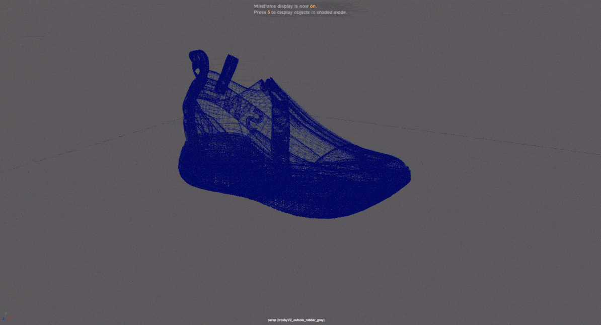 3D digital sneaker animation